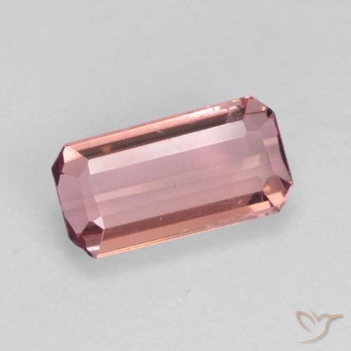 1.16ct Natürlicher orange-rosa Turmalin, Oktagonschliff, VS, Photo A