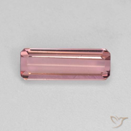 1.46ct Natürlicher orange-rosa Turmalin, Smaragdschliff, VS
