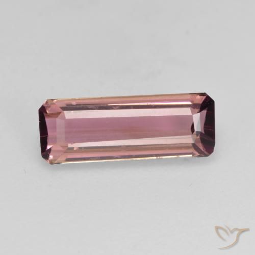 1.28ct Natürlicher orange-rosa Turmalin, Smaragdschliff, VS