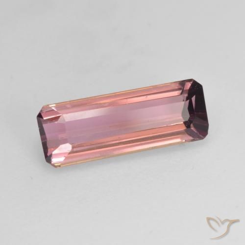 9,17 ctw natürlicher orange-rosa Turmalin, Oktagonschliff, VS