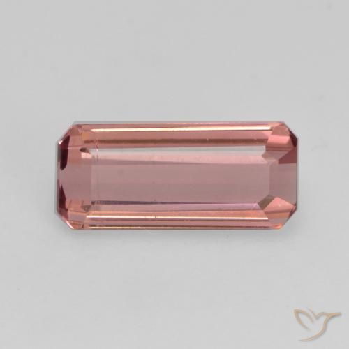 1.21ct Natürlicher orange-rosa Turmalin, Smaragdschliff, VS-SI