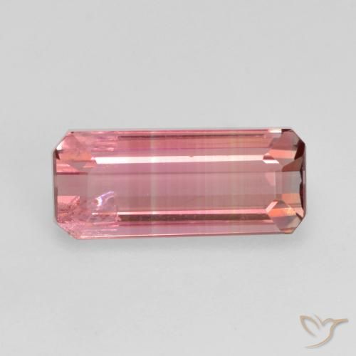 1.16ct Natürlicher orange-rosa Turmalin, Smaragdschliff, VS-SI