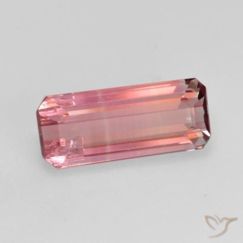 9,17 ctw natürlicher orange-rosa Turmalin, Oktagonschliff, VS-SI