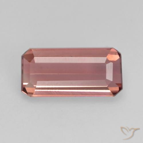 1.36ct Natürlicher Mittelrosa Turmalin, Smaragdschliff, VVS-VS