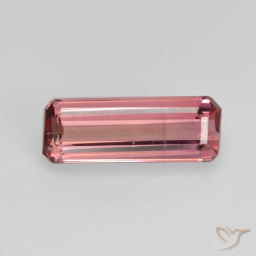 1.14ct Natürlicher orange-rosa Turmalin, Smaragdschliff, VS-SI