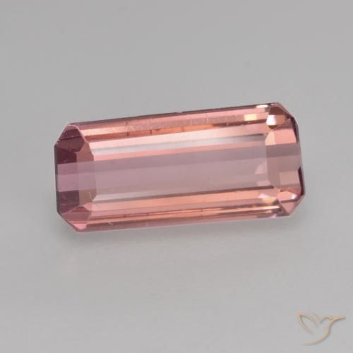 9,17 ctw natürlicher orange-rosa Turmalin, Oktagonschliff, VVS-VS