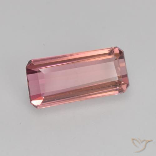 1.16ct Natürlicher Mittelrosa Turmalin, Smaragdschliff, VVS-VS