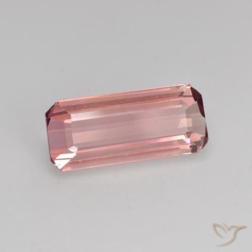 1.52ct Natürlicher orange-rosa Turmalin, Smaragdschliff, VS