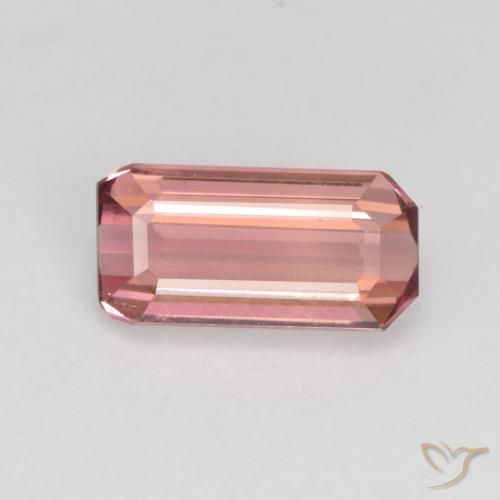 1.04ct Natürlicher rötlich-rosa Turmalin, Smaragdschliff, VS