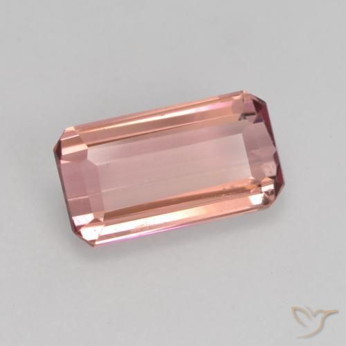 9,17 ctw natürlicher orange-rosa Turmalin, Oktagonschliff, VVS-VS