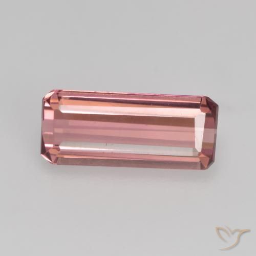 1.45ct Natürlicher orange-rosa Turmalin, Smaragdschliff, VS