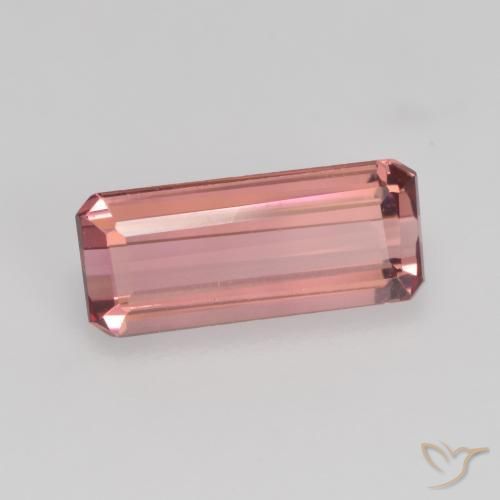 9,17 ctw natürlicher orange-rosa Turmalin, Oktagonschliff, VS