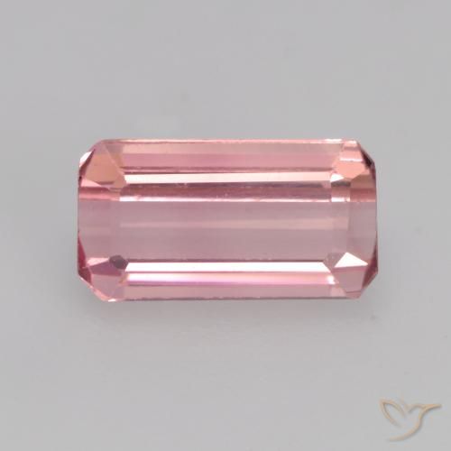 0.92ct Natürlicher Kaugummi Rosa Turmalin, Smaragdschliff, VS