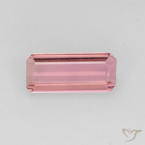 0.93ct Natürlicher Kaugummi-Rosa-Ton Turmalin, Smaragdschliff, VS