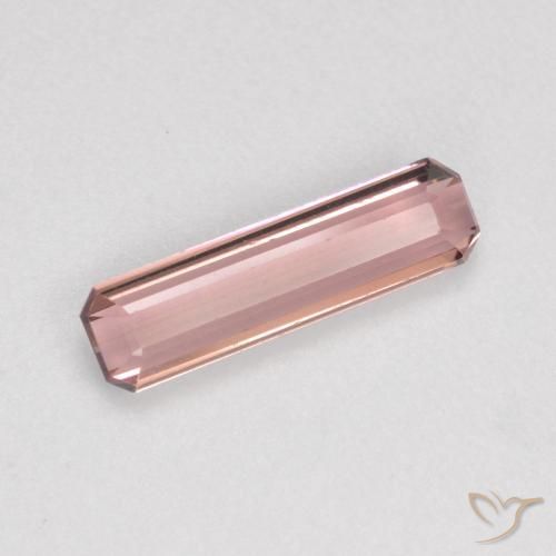 0.90ct Natürlicher Mittelrosa Turmalin, Smaragdschliff, VS