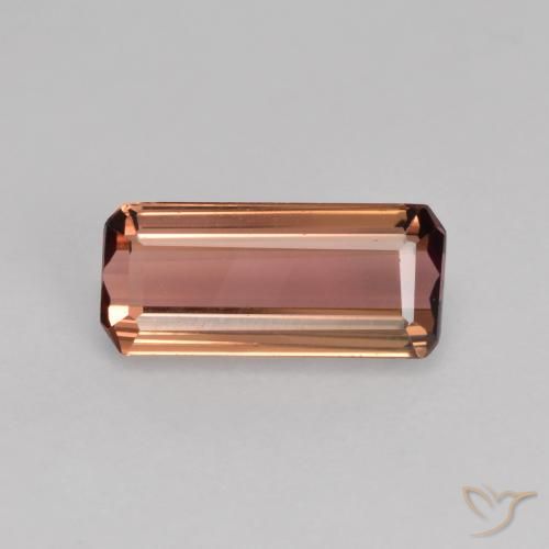 0.96ct Natürlicher Ziegelrot Turmalin, Smaragdschliff, VVS-VS