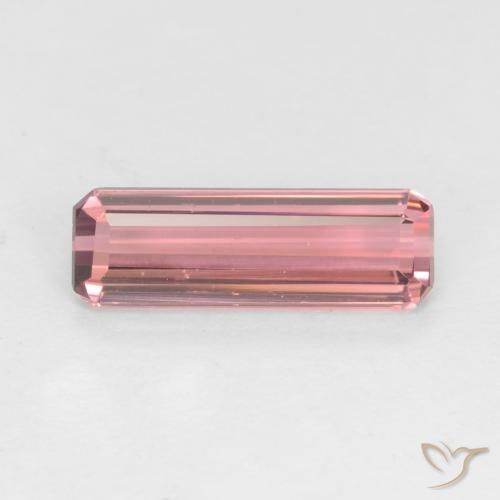 1.24ct Natürlicher orange-rosa Turmalin, Smaragdschliff, VS