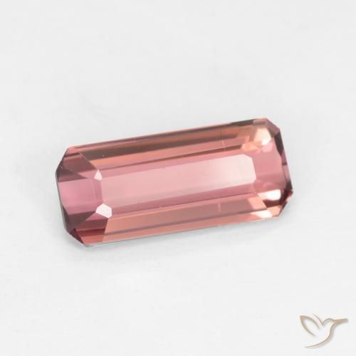 9,17 ctw natürlicher orange-rosa Turmalin, Oktagonschliff, VS