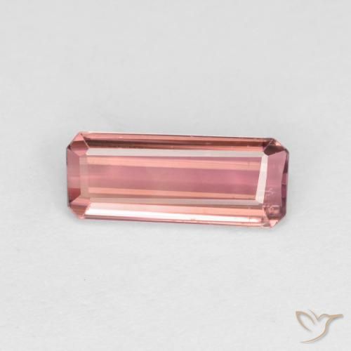 1.14ct Natürlicher orange-rosa Turmalin, Smaragdschliff, VS-SI