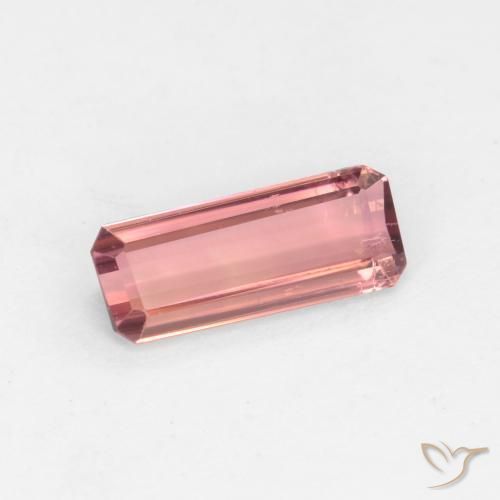 9,17 ctw natürlicher orange-rosa Turmalin, Oktagonschliff, VS-SI
