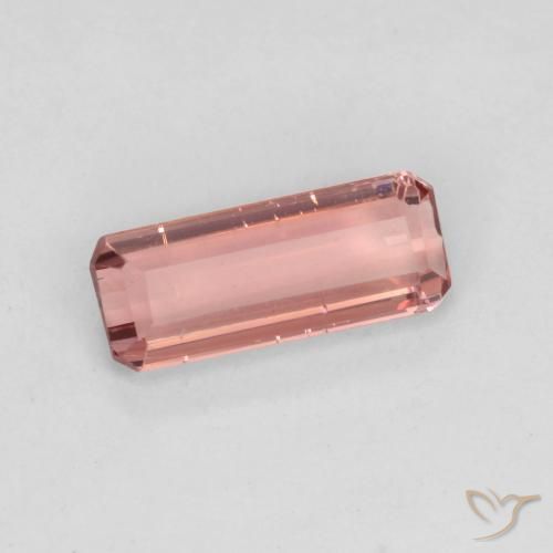 9,17 ctw natürlicher orange-rosa Turmalin, Oktagonschliff, VS-SI