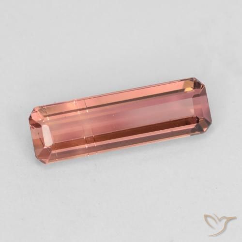 9,17 ctw natürlicher orange-rosa Turmalin, Oktagonschliff, VS-SI