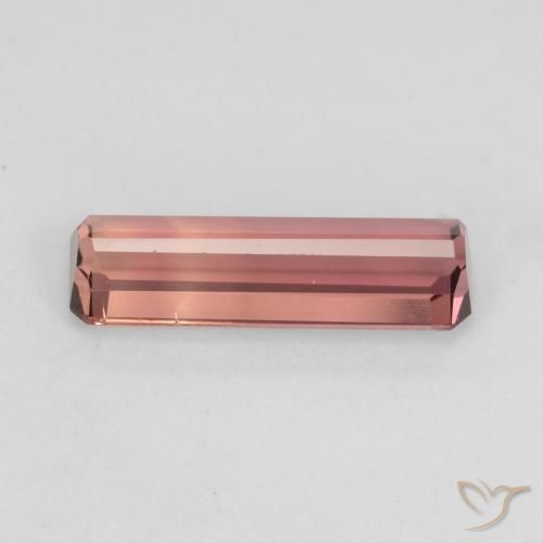 9,17 ctw natürlicher orange-rosa Turmalin, Oktagonschliff, VS-SI