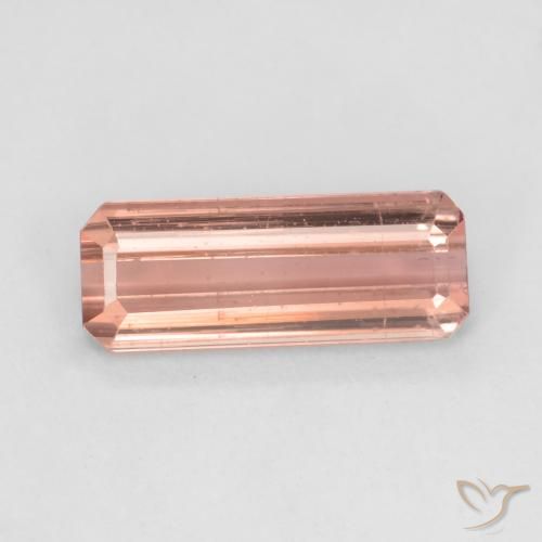 1.54ct Natürlicher orange-rosa Turmalin, Smaragdschliff, VS
