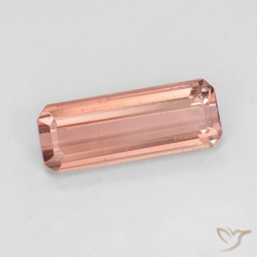 9,17 ctw natürlicher orange-rosa Turmalin, Oktagonschliff, VS