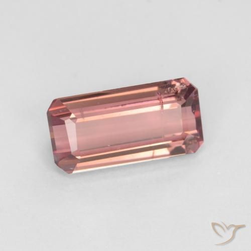 9,17 ctw natürlicher orange-rosa Turmalin, Oktagonschliff, SI