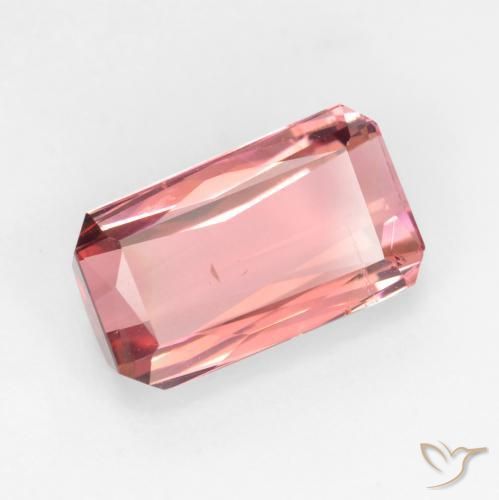 9,17 ctw natürlicher orange-rosa Turmalin, Oktagonschliff, VS-SI