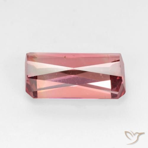 9,17 ctw natürlicher orange-rosa Turmalin, Oktagonschliff, VS-SI