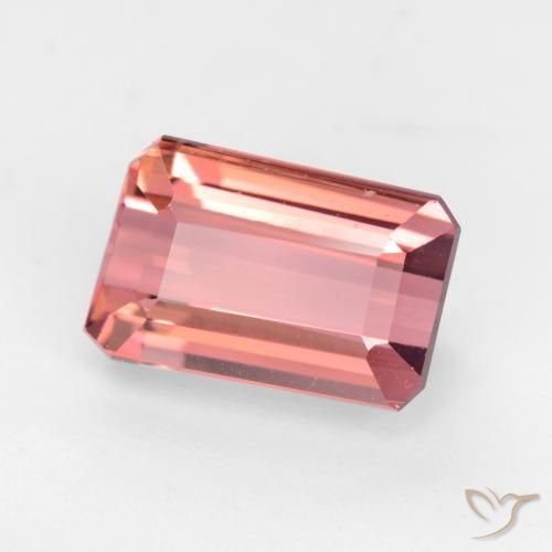 9,17 ctw natürlicher orange-rosa Turmalin, Oktagonschliff, VVS-VS