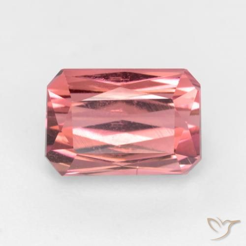 3.06ct Natürlicher tiefrosa Turmalin, Smaragdschliff, SI