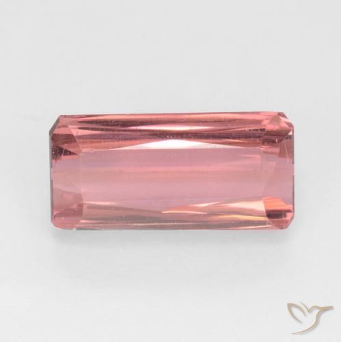 3.19ct Natürlicher Mittelrosa Turmalin, Smaragdschliff, VS-SI