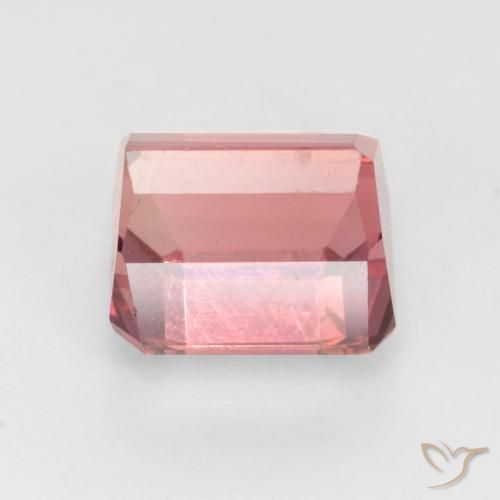 9,17 ctw natürlicher orange-rosa Turmalin, Oktagonschliff, VS-SI