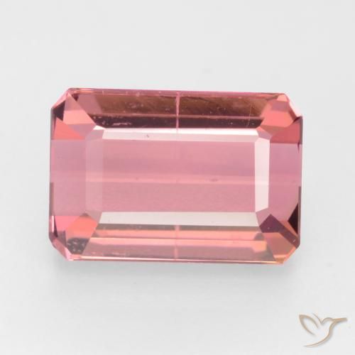 3.26ct Natürlicher Intensives Rosa Turmalin, Smaragdschliff, SI