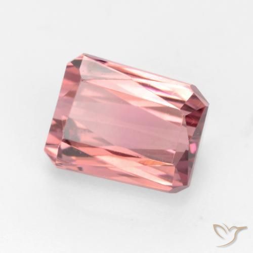 9,17 ctw natürlicher orange-rosa Turmalin, Oktagonschliff, VVS-VS