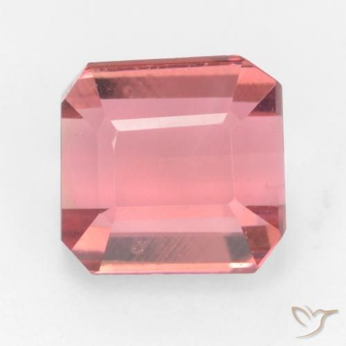 2.30ct Natürlicher Dunkelorangerosa Turmalin, Smaragdschliff, VS