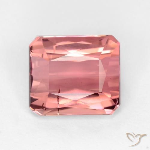 2.64ct Natürlicher tiefrosa Turmalin, Smaragdschliff, SI