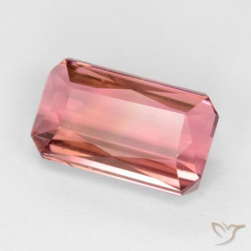 2.45ct Natürlicher rötlich-rosa Turmalin, Smaragdschliff, VS-SI
