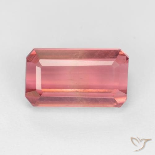 3.27ct Natürlicher Dunkelpink Turmalin, Smaragdschliff, VS-SI