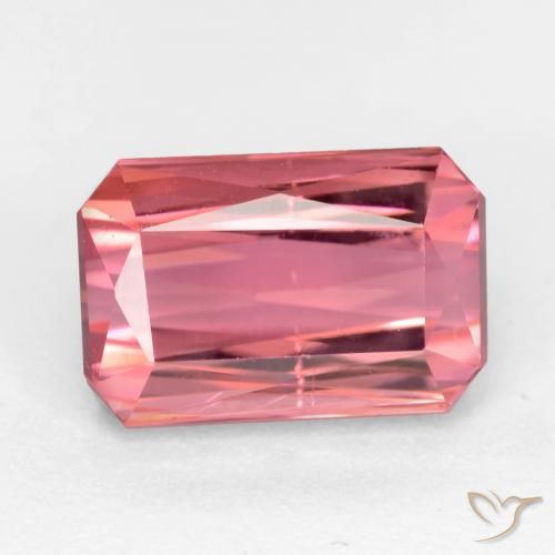 2.70ct Natürlicher hellrosa Turmalin, Smaragdschliff, VS-SI