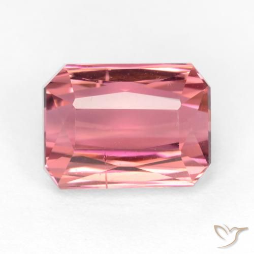 2.99ct Natürlicher hellrosa Turmalin, Smaragdschliff, SI