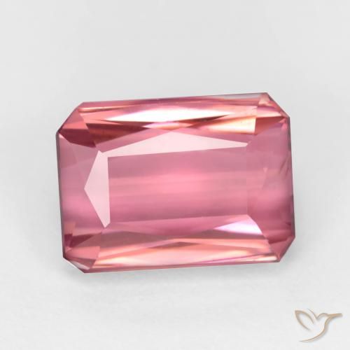 2.55ct Natürlicher Kaugummi Rosa Turmalin, Smaragdschliff, VS-SI