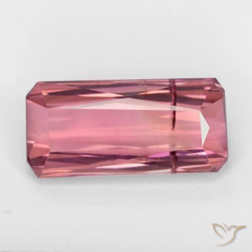 3.20ct Natürlicher Kaugummi Rosa Turmalin, Smaragdschliff, SI