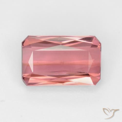 2.64ct Natürlicher hellrosa Turmalin, Smaragdschliff, VS-SI