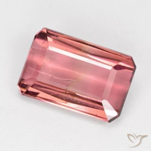 9,17 ctw natürlicher rötlich-rosa Turmalin, Oktagonschliff, SI