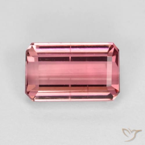 1.60ct Natürlicher hellrosa Turmalin, Smaragdschliff, SI