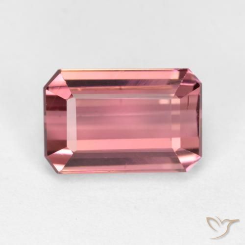 1.91ct Natürlicher Mittelrosa Turmalin, Smaragdschliff, VS